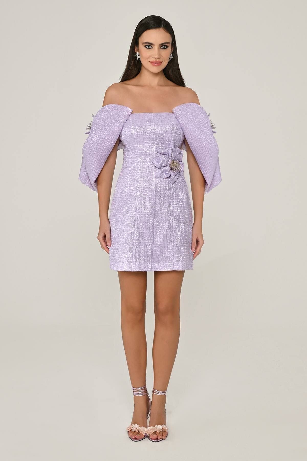 Low Sleeve Waist Short Dress - Aurora Fashion