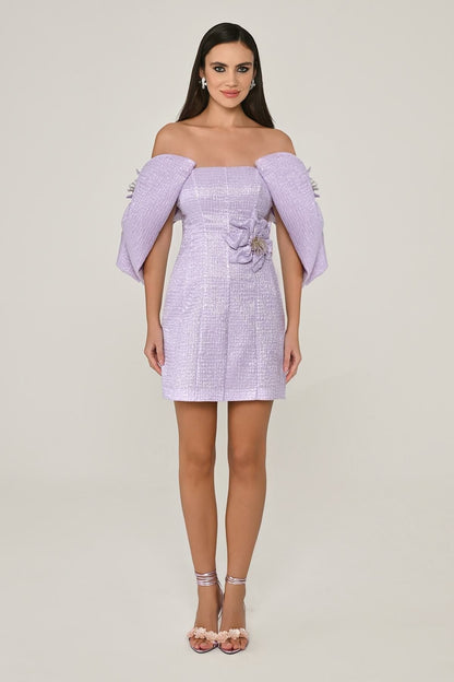 Low Sleeve Waist Short Dress - Aurora Fashion